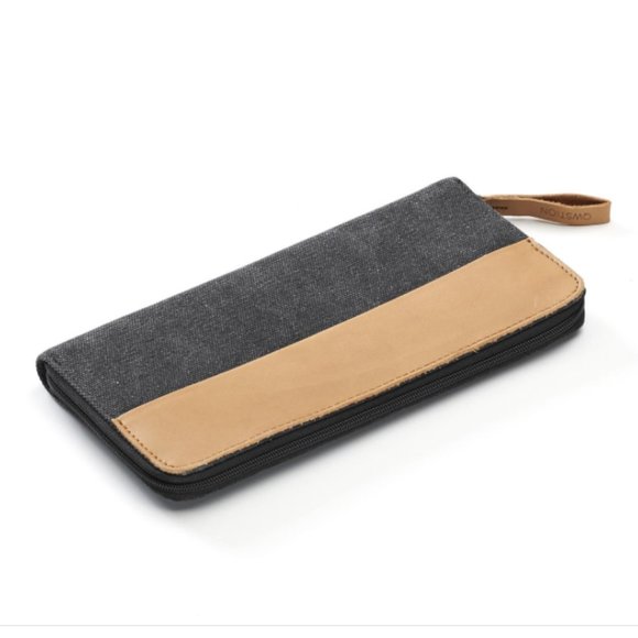 Qwstion Travel Wallet Washed Black - Picture 1 of 4